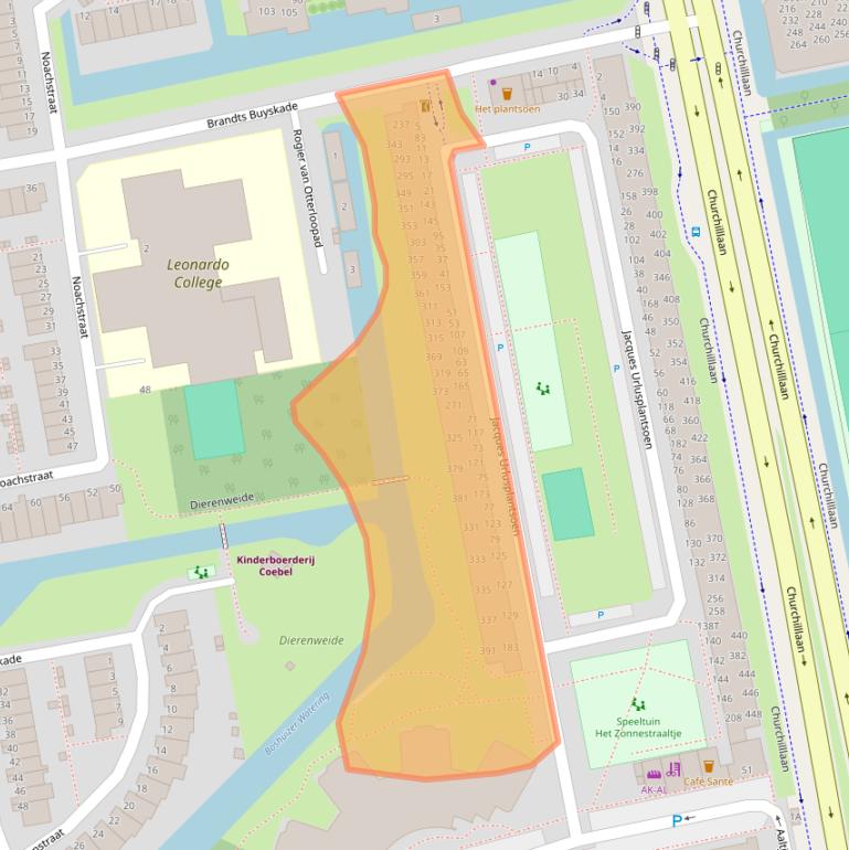 Kaart van postcodegebied 2324KV.