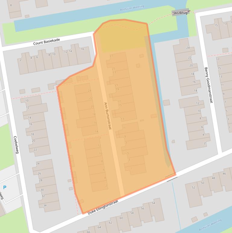 Kaart van postcodegebied 2324LD.