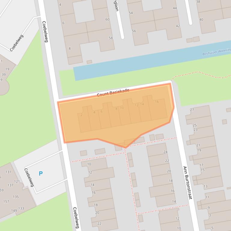 Kaart van postcodegebied 2324LG.