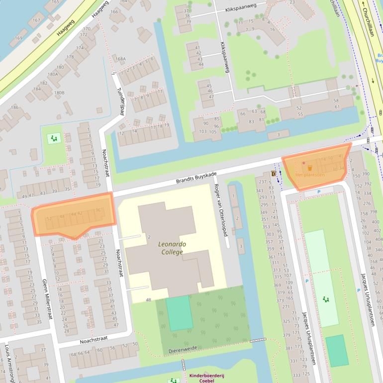 Kaart van postcodegebied 2324LS.