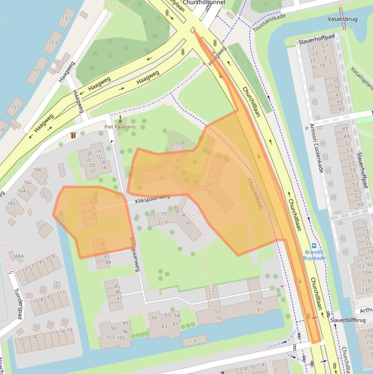 Kaart van postcodegebied 2324LX.