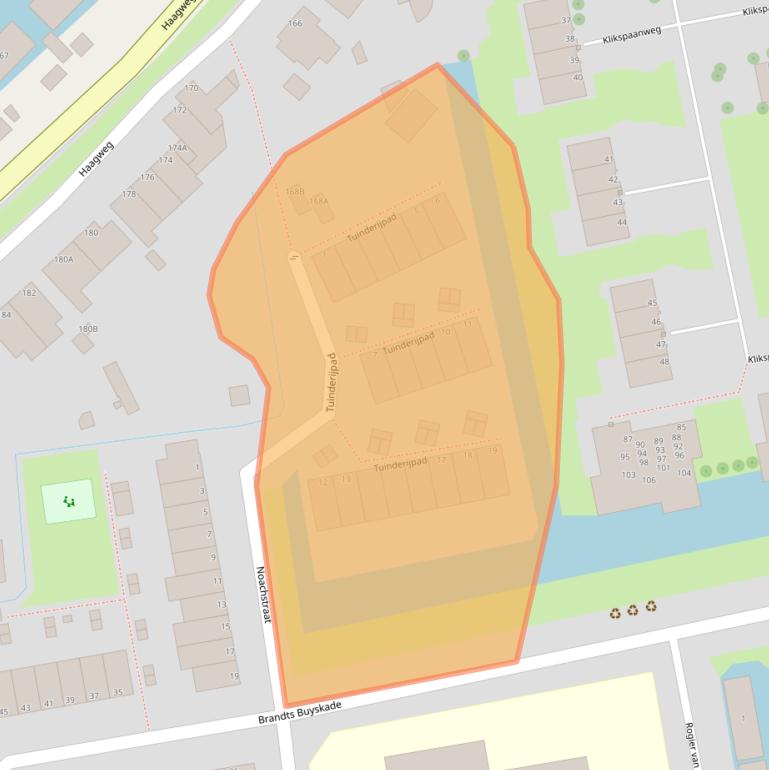 Kaart van postcodegebied 2324MC.