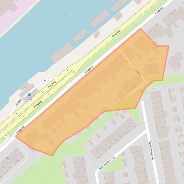 Kaart van postcodegebied 2324NB.