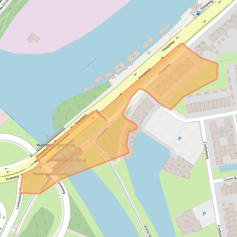 Kaart van postcodegebied 2324NC.