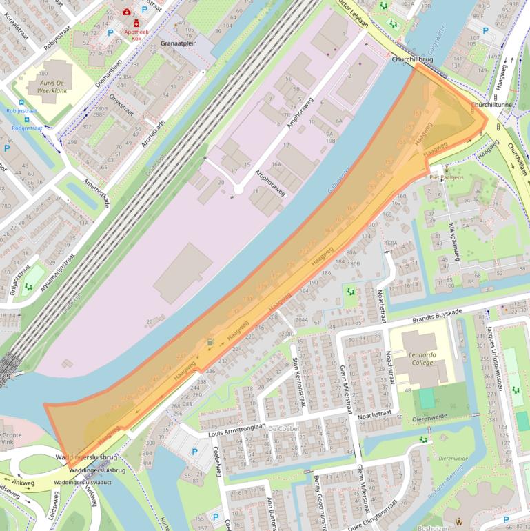 Kaart van postcodegebied 2324ND.