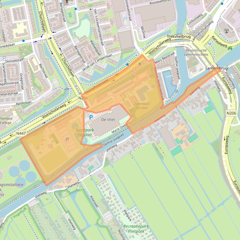 Kaart van postcodegebied 2324NE.