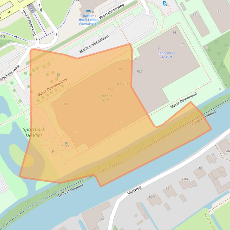 Kaart van postcodegebied 2324NG.