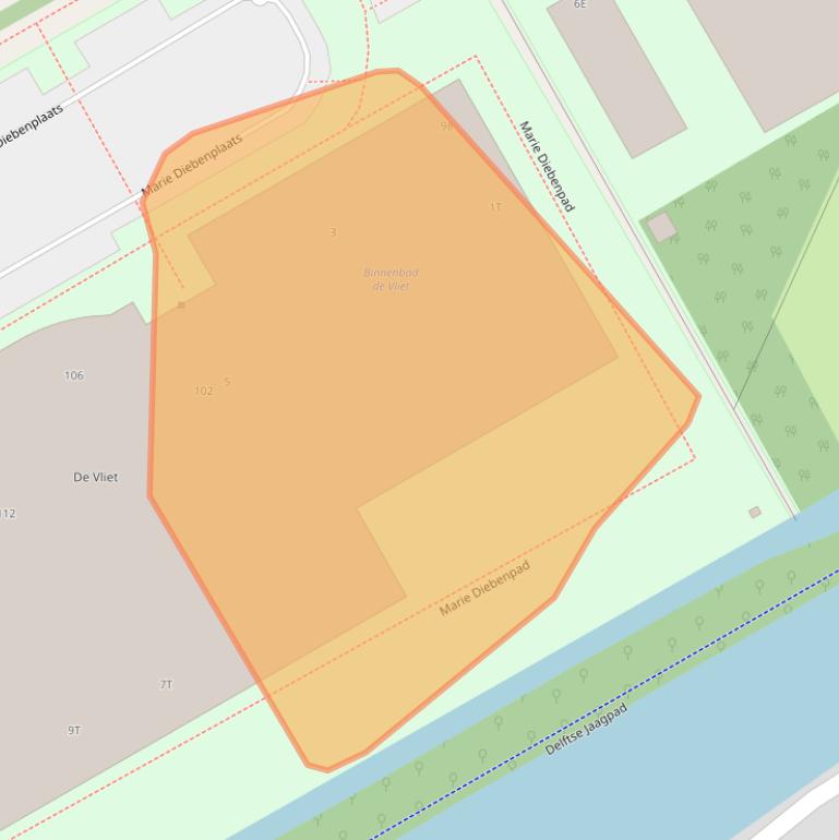 Kaart van postcodegebied 2324NH.