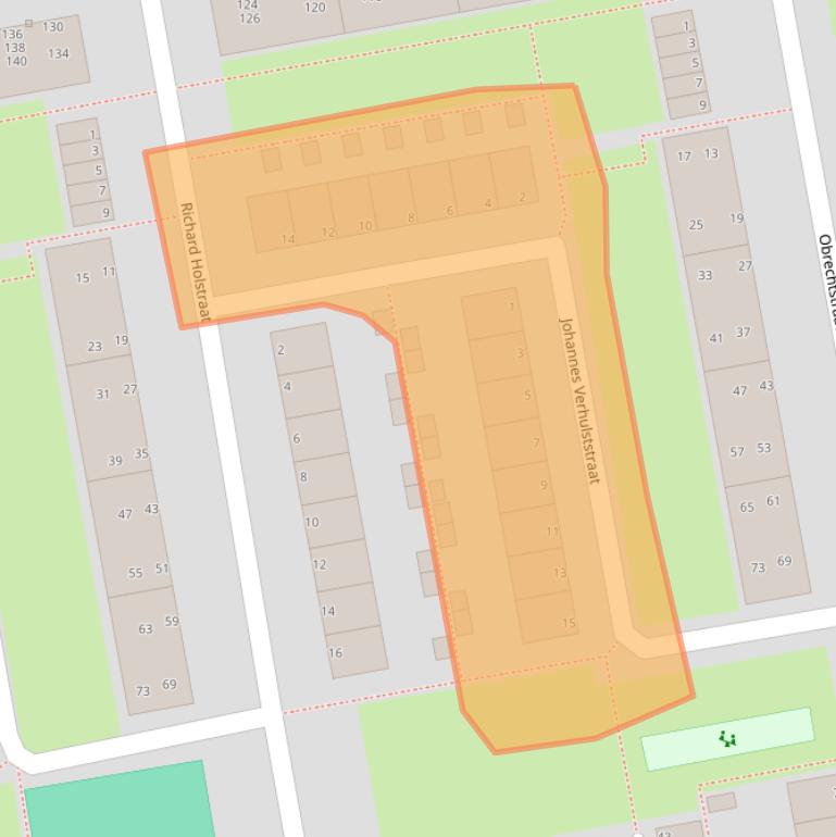 Kaart van postcodegebied 2324VG.