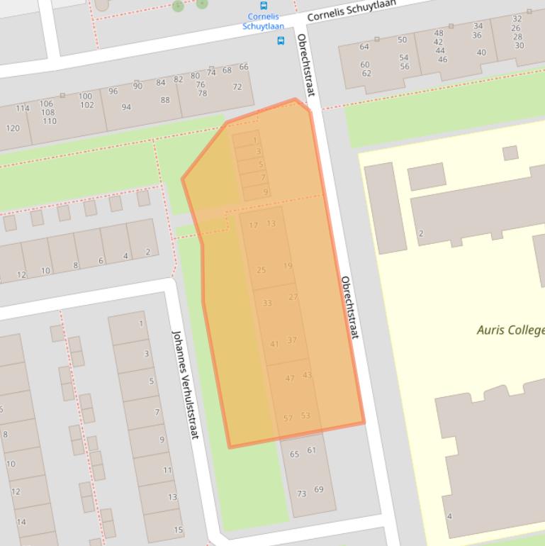 Kaart van postcodegebied 2324VL.