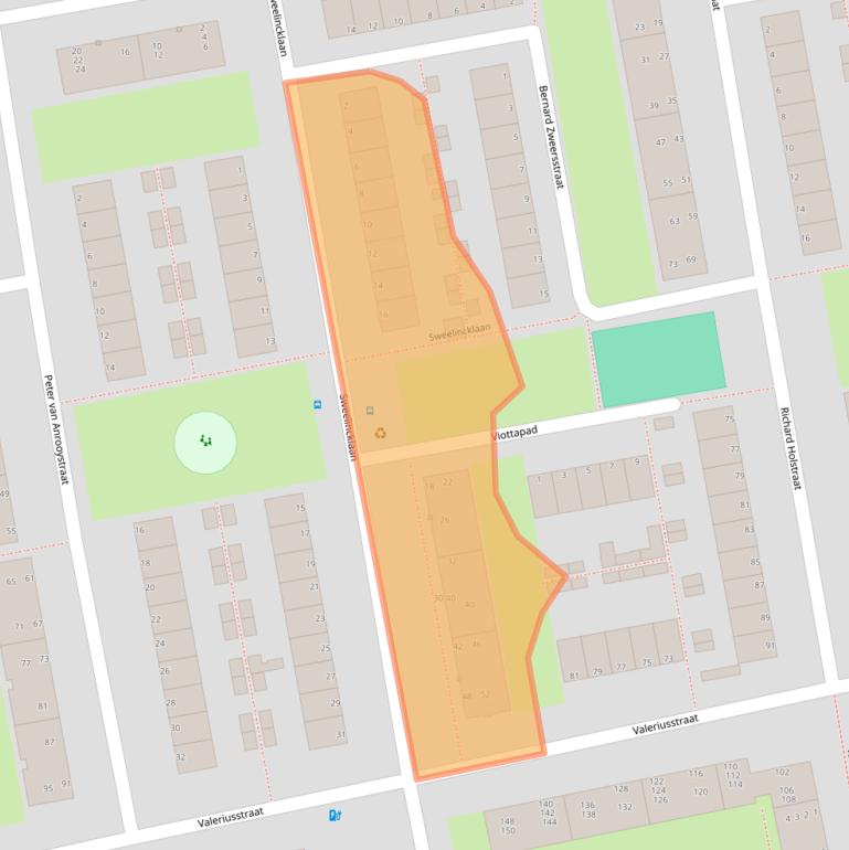 Kaart van postcodegebied 2324VR.