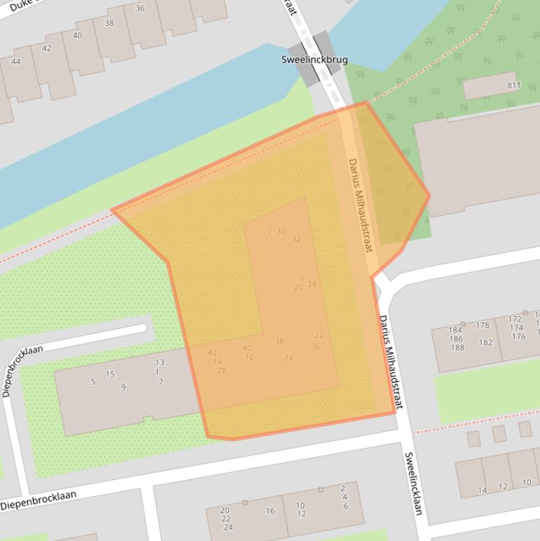 Kaart van postcodegebied 2324VT.