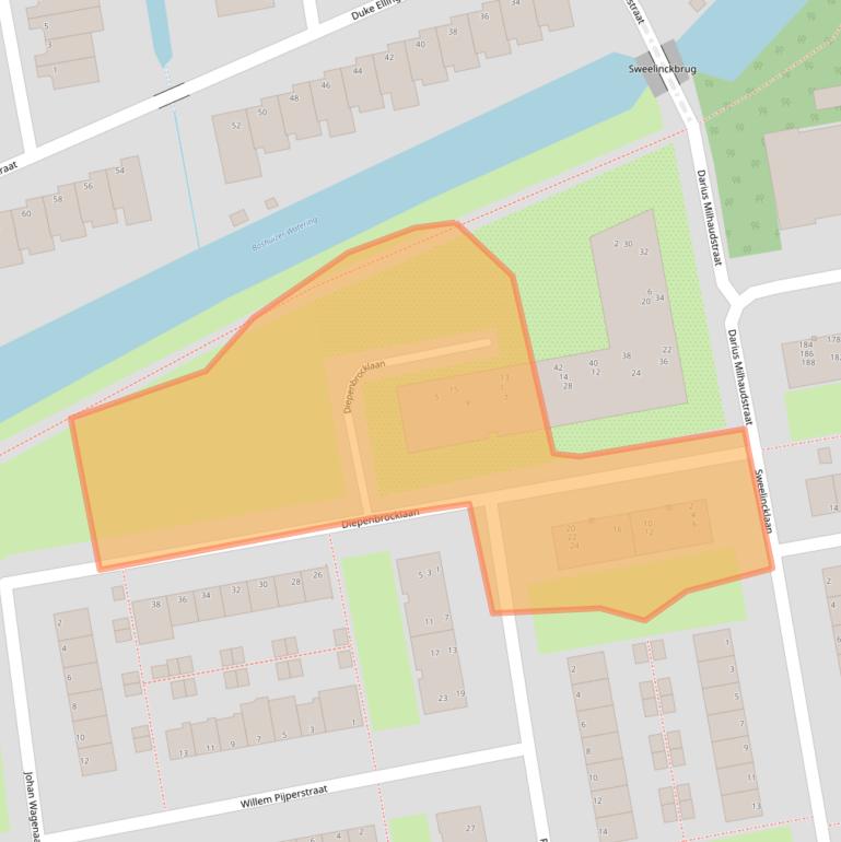 Kaart van postcodegebied 2324VW.
