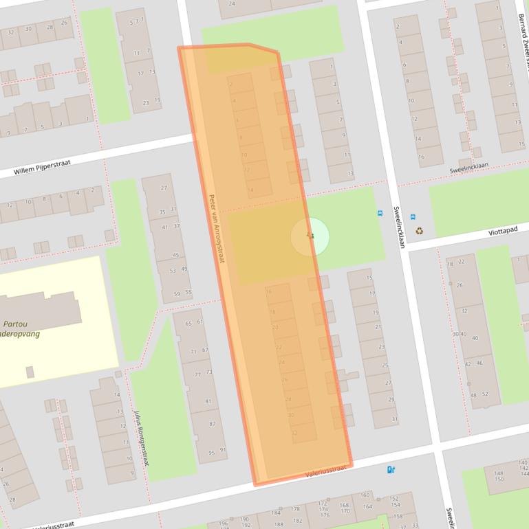 Kaart van postcodegebied 2324XC.