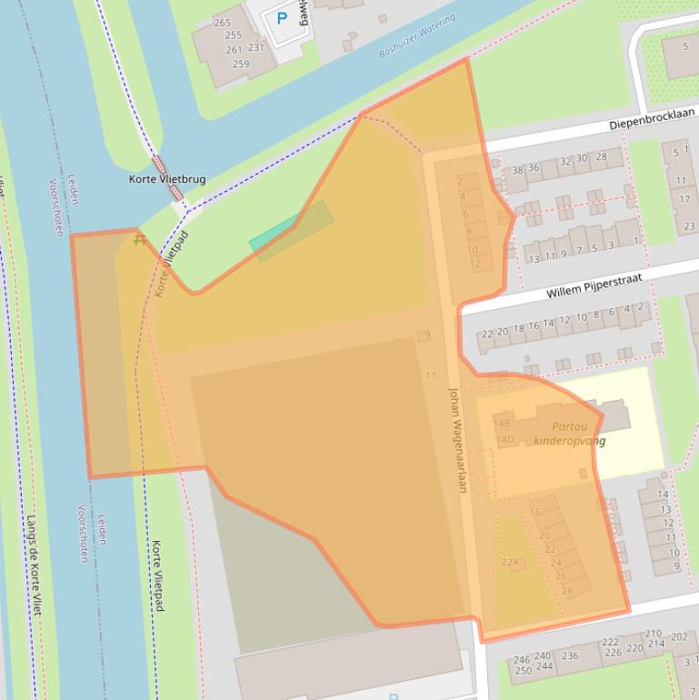 Kaart van postcodegebied 2324XD.