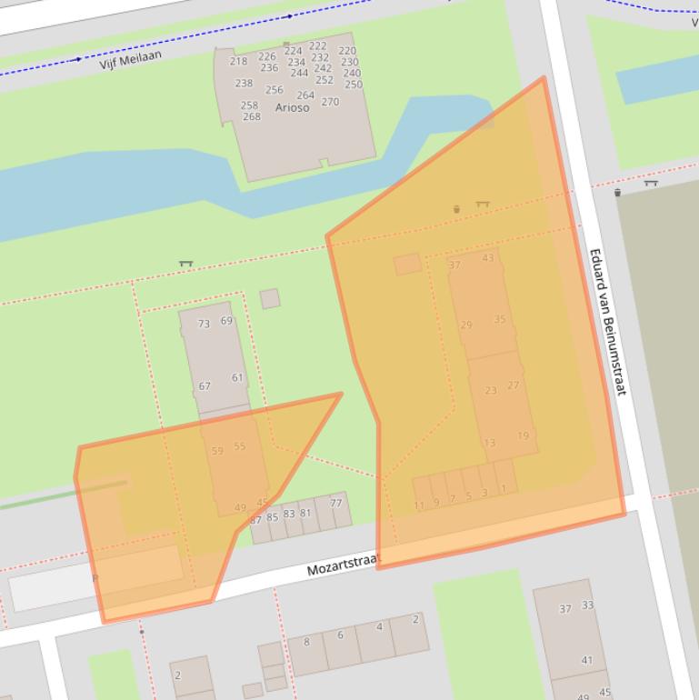 Kaart van postcodegebied 2324XR.
