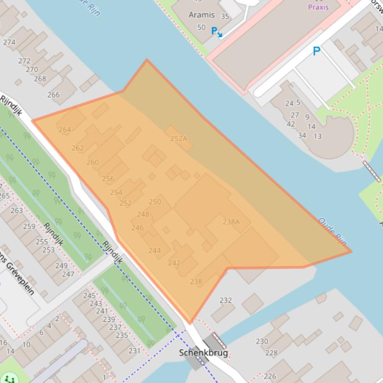 Kaart van postcodegebied 2331AM.