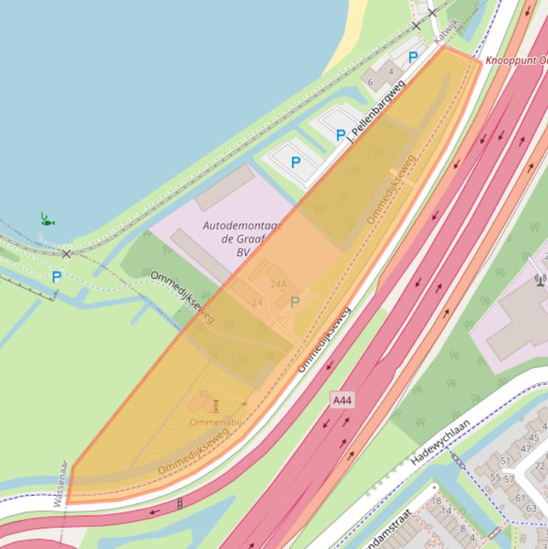 Kaart van postcodegebied 2331AT.