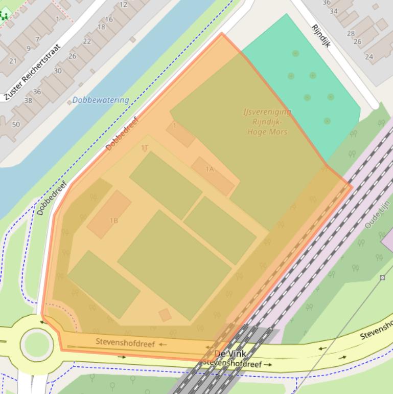 Kaart van postcodegebied 2331BW.