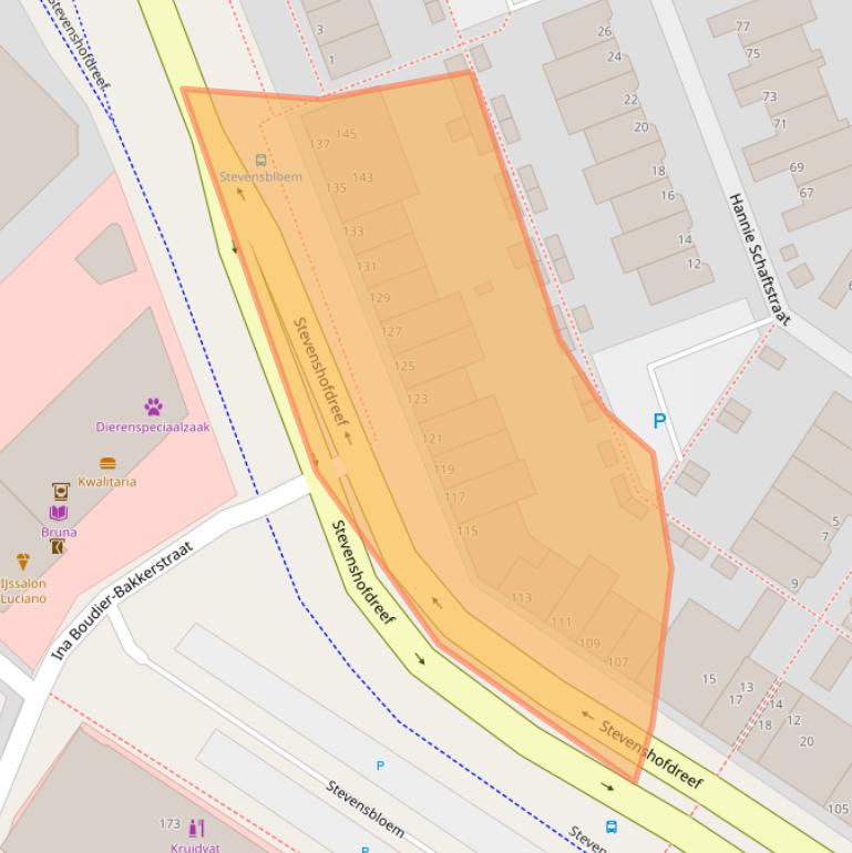 Kaart van postcodegebied 2331CC.