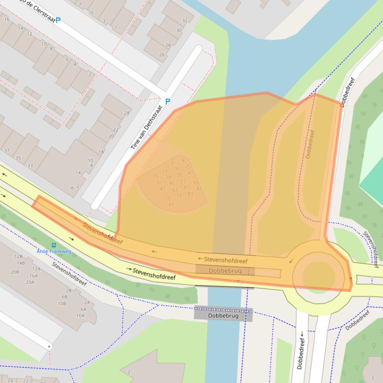 Kaart van postcodegebied 2331CD.