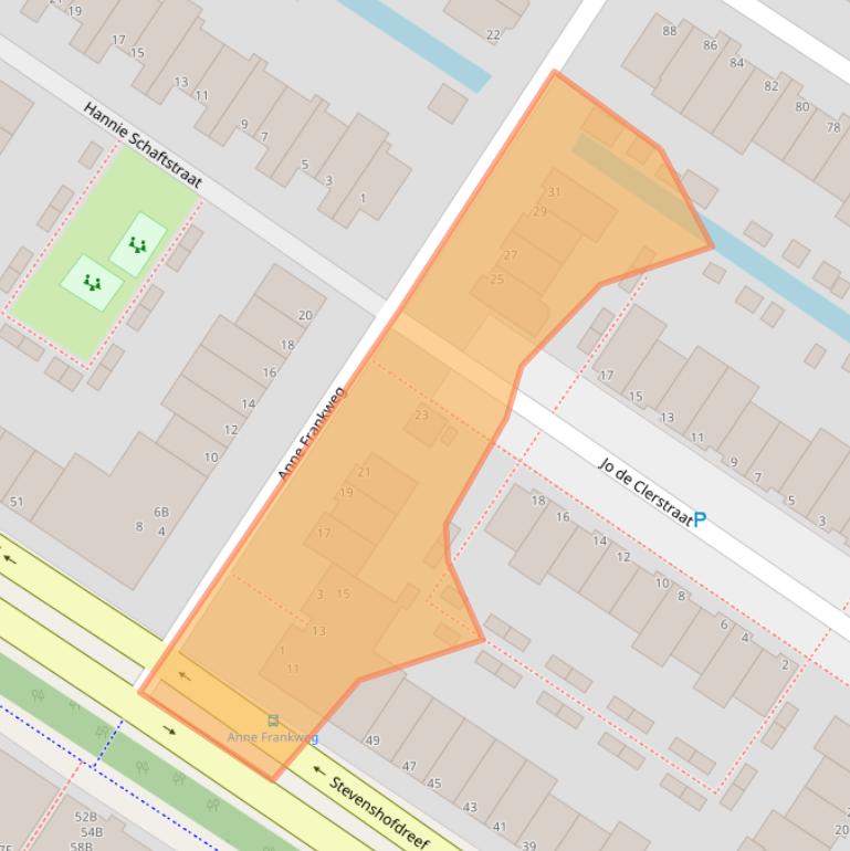 Kaart van postcodegebied 2331CH.