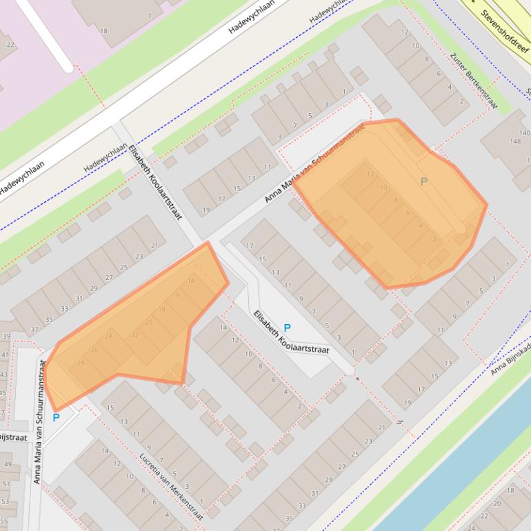 Kaart van postcodegebied 2331DE.