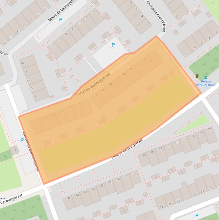 Kaart van postcodegebied 2331EC.