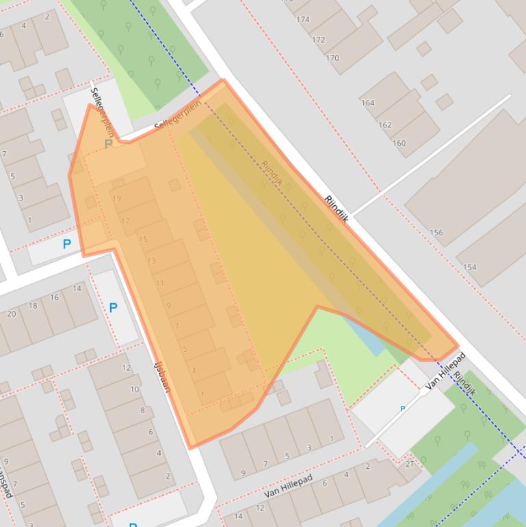 Kaart van postcodegebied 2331EN.