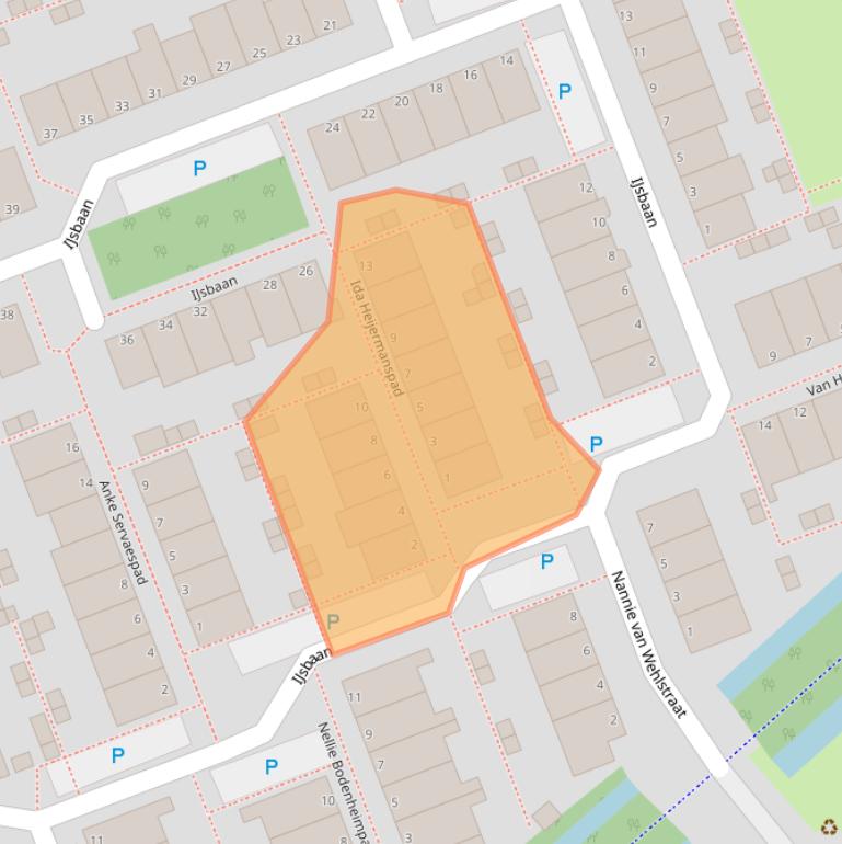 Kaart van postcodegebied 2331EV.