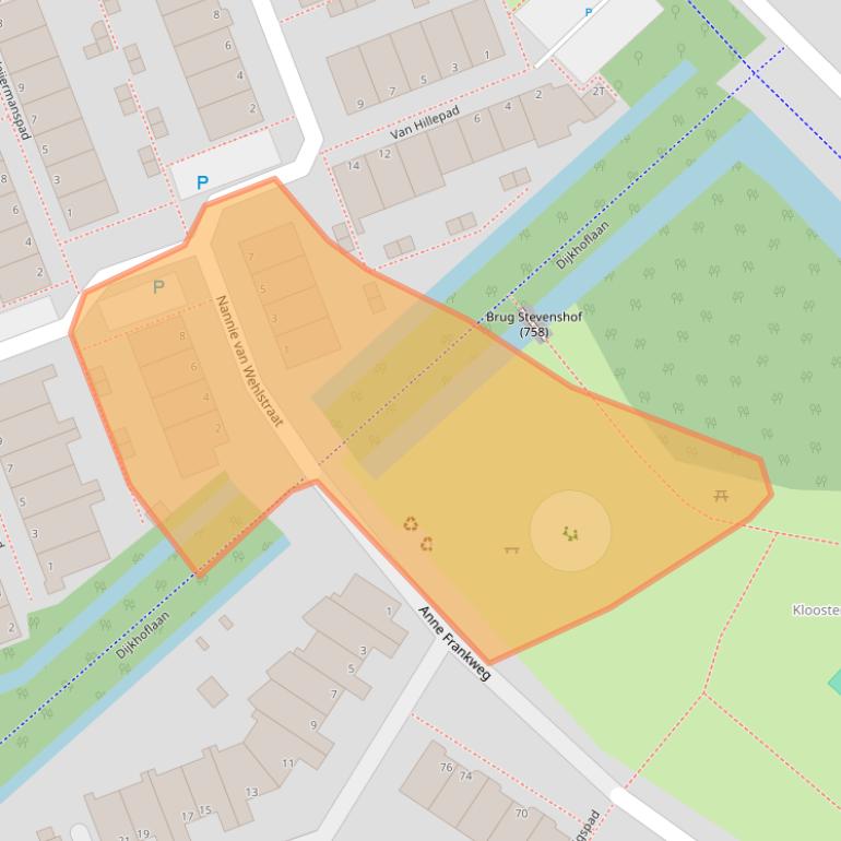 Kaart van postcodegebied 2331GB.