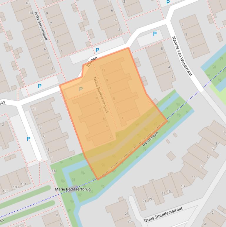 Kaart van postcodegebied 2331GC.