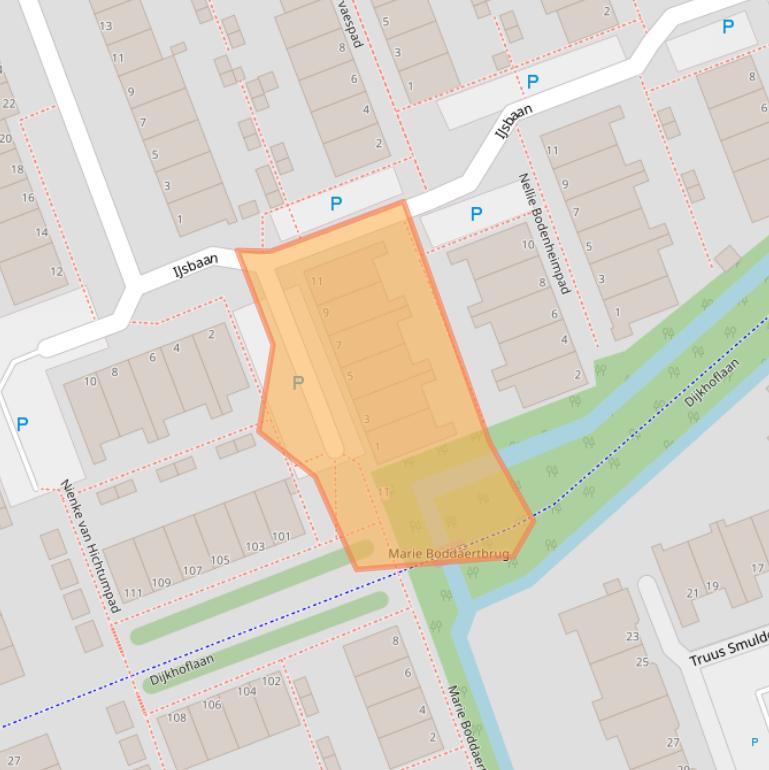 Kaart van postcodegebied 2331GD.