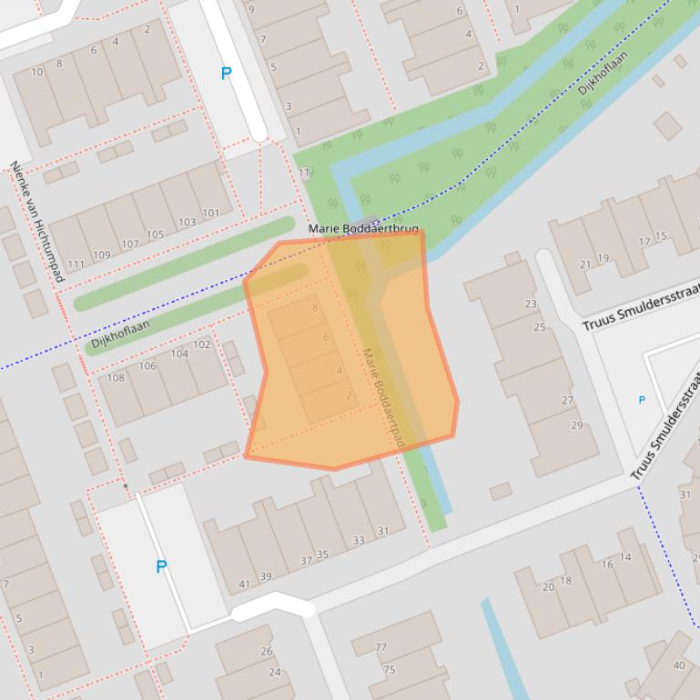 Kaart van postcodegebied 2331GE.