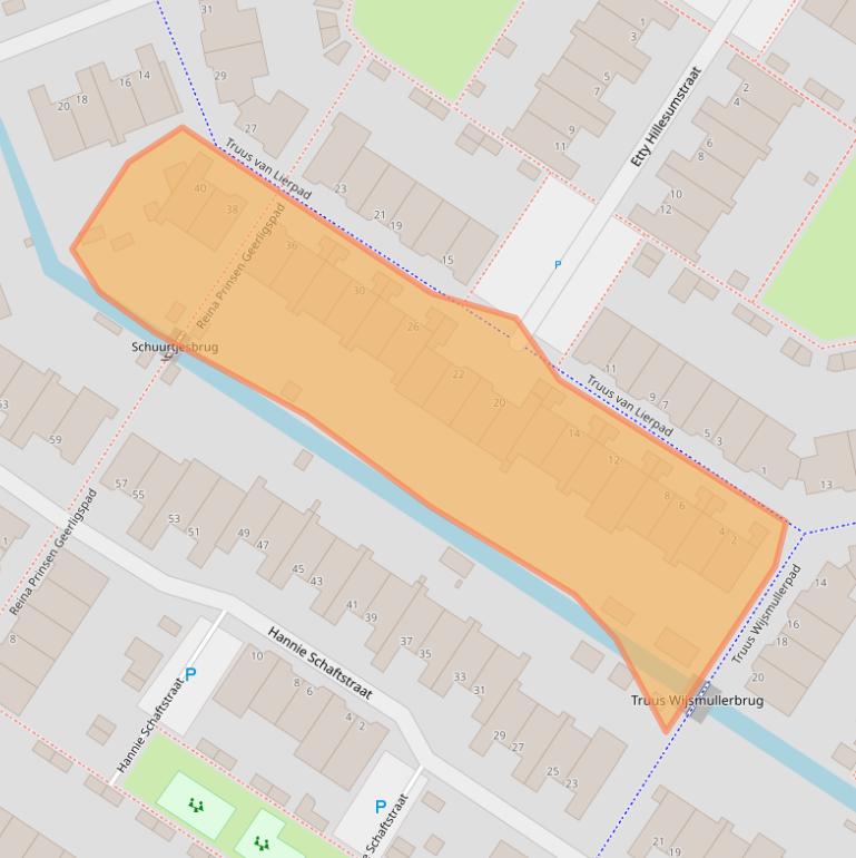 Kaart van postcodegebied 2331GL.