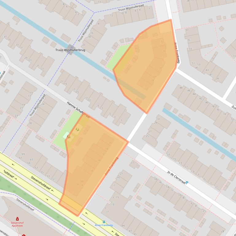 Kaart van postcodegebied 2331GN.