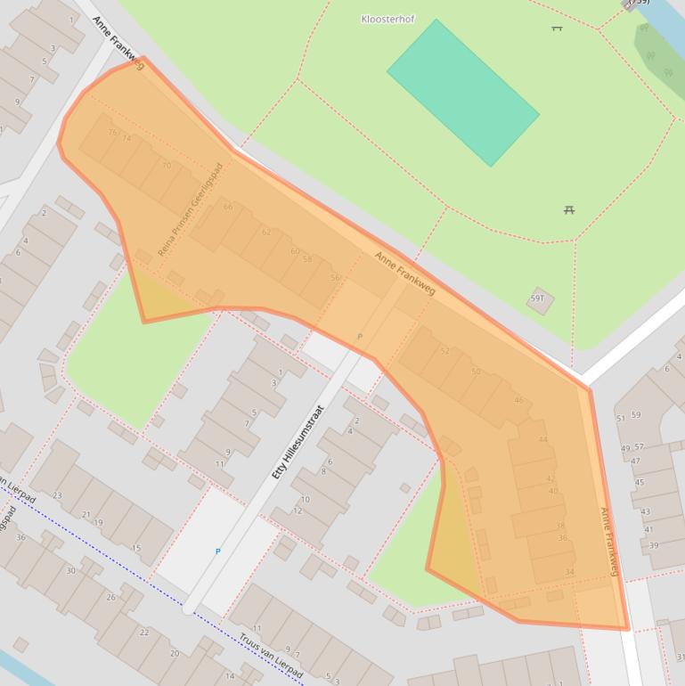 Kaart van postcodegebied 2331GP.