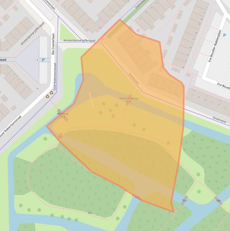 Kaart van postcodegebied 2331HG.