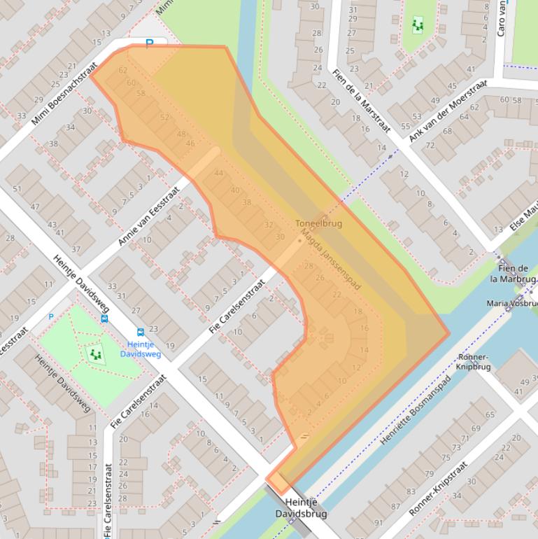 Kaart van postcodegebied 2331JP.