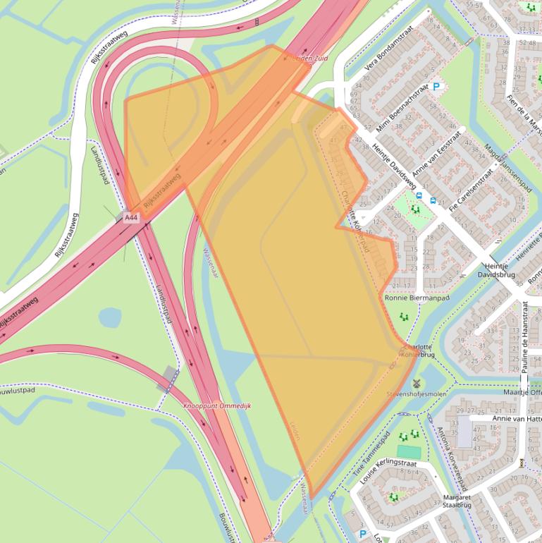 Kaart van postcodegebied 2331KH.