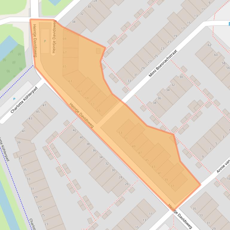 Kaart van postcodegebied 2331KN.