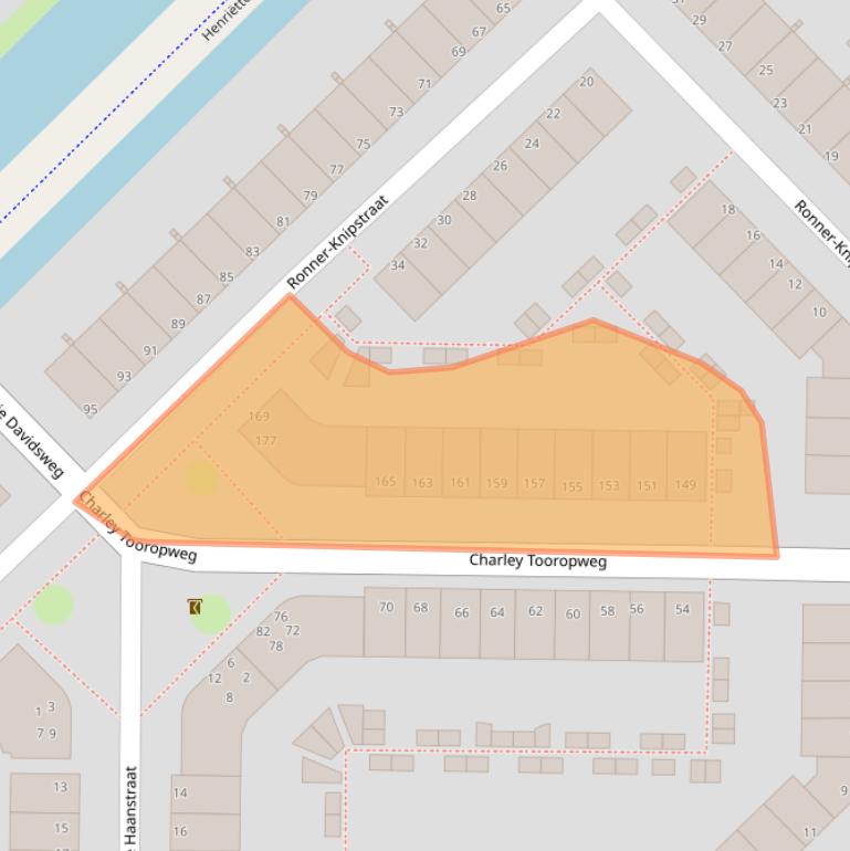 Kaart van postcodegebied 2331KW.