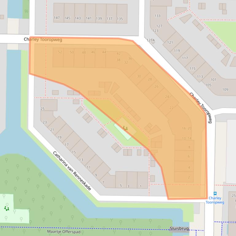 Kaart van postcodegebied 2331KX.