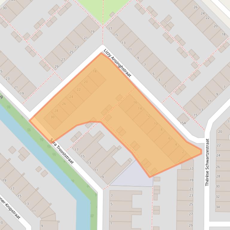 Kaart van postcodegebied 2331LD.