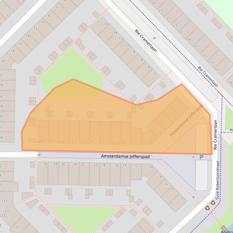 Kaart van postcodegebied 2331LH.