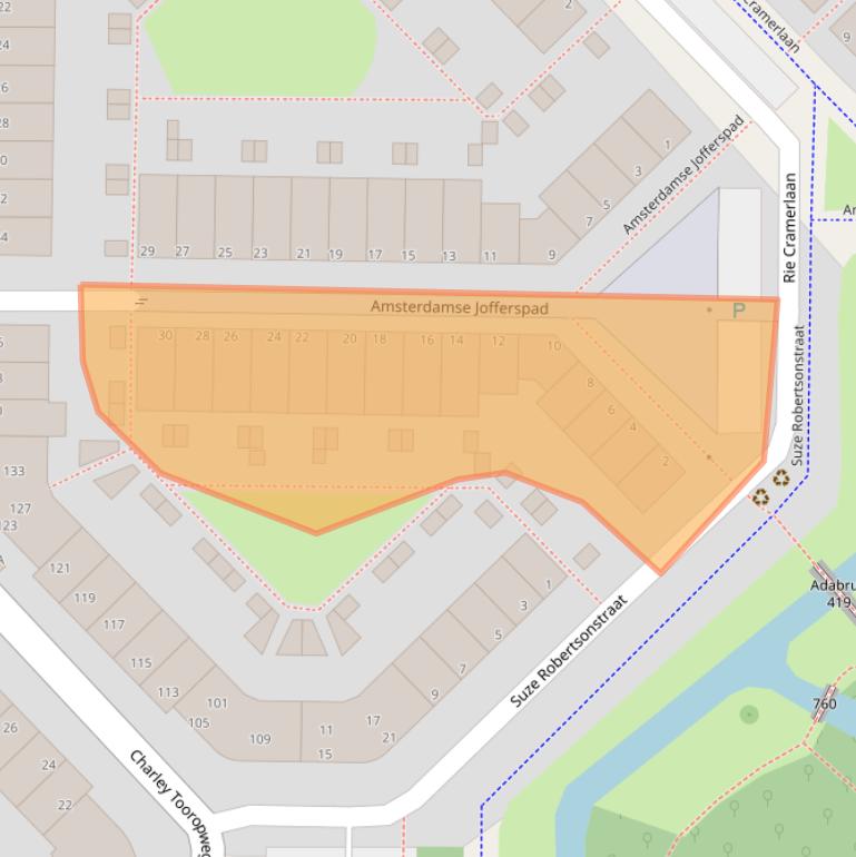 Kaart van postcodegebied 2331LJ.