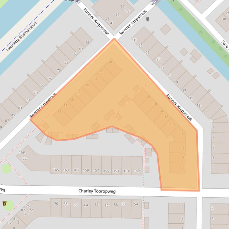 Kaart van postcodegebied 2331LP.