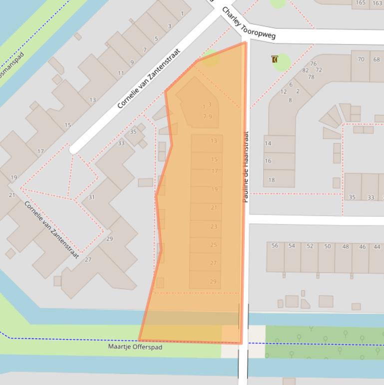 Kaart van postcodegebied 2331LT.
