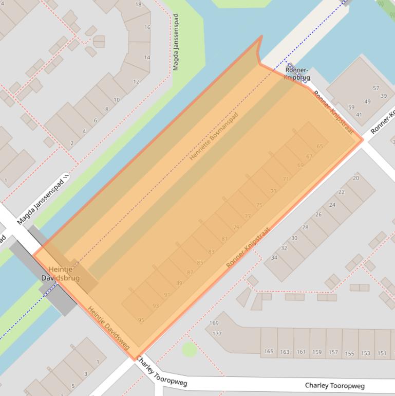 Kaart van postcodegebied 2331LX.