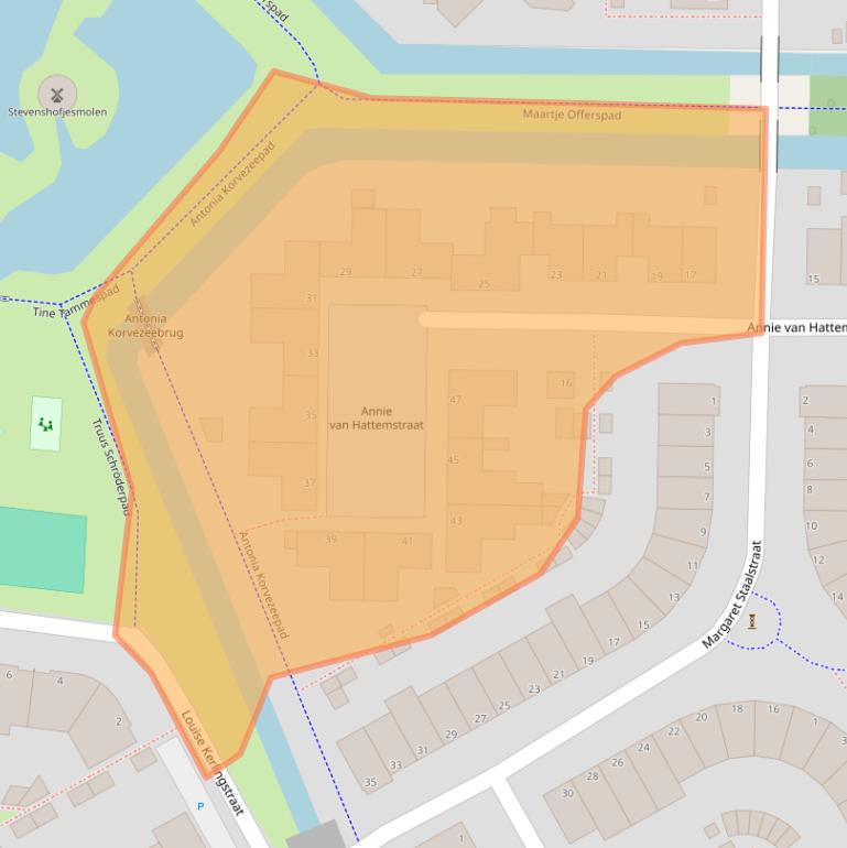 Kaart van postcodegebied 2331MP.